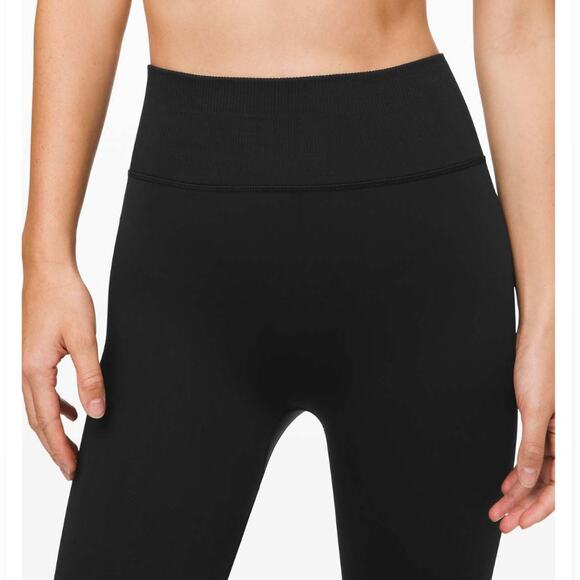Lululemon Leggings Womens 4 Black Ebb To Street Tight Ribbed Waist - Picture 4 of 12